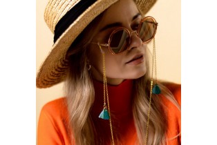 ΑΛΥΣΙΔΑ ΜΕΤΑΛΛΙΚΗ ΜΕ ΦΟΥΝΤΑΚΙ CINDY-JOY/ΧΡΥΣΟ (2τεμ)