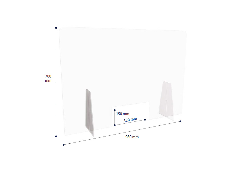 ΠΡΟΣΤΑΤΕΥΤΙΚΟ PLEXIGLASS ΔΙΑΦΑΝΟ 700mm(Υ) x 980mm(Π)