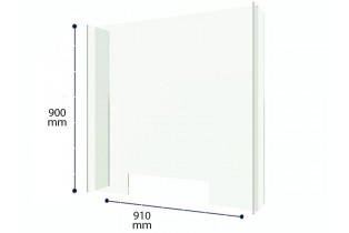 ΠΡΟΣΤΑΤΕΥΤΙΚΟ PLEXIGLASS ΔΙΑΦΑΝΟ 900mm(Υ) x 910mm(Π) ΠΡΟΣΤΑΤΕΥΤΙΚΟ PLEXIGLASS ΔΙΑΦΑΝΟ 900mm(Υ) x 910mm(Π)