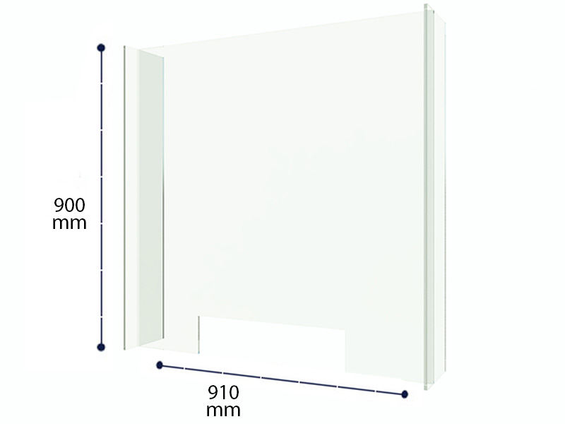 ΠΡΟΣΤΑΤΕΥΤΙΚΟ PLEXIGLASS ΔΙΑΦΑΝΟ 900mm(Υ) x 910mm(Π)